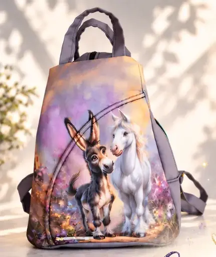 Sac a dos ou bandoulière fait main "Complices pour toujours"